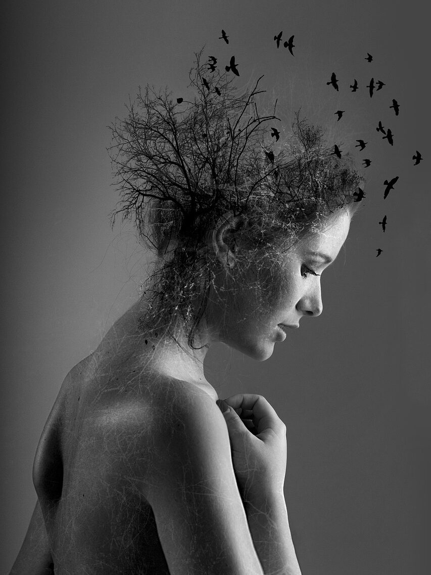 black, white, portrait, people, fashion model, enchantment, beauty, face, woman, art, people, people, enchantment, art, art, art, art, art